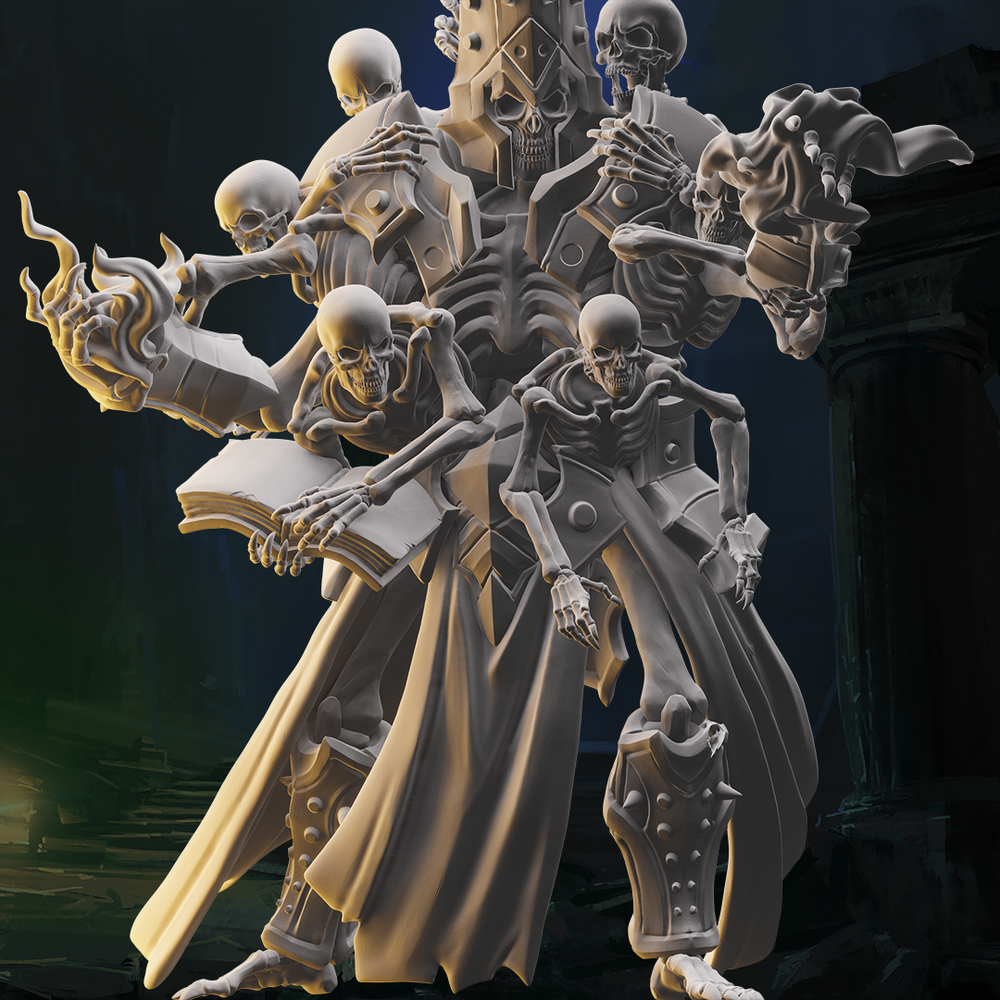 3D Printed Nafarrate Skeleton Wizard Skeletons Army 28mm 32mm D&D (Online Only)