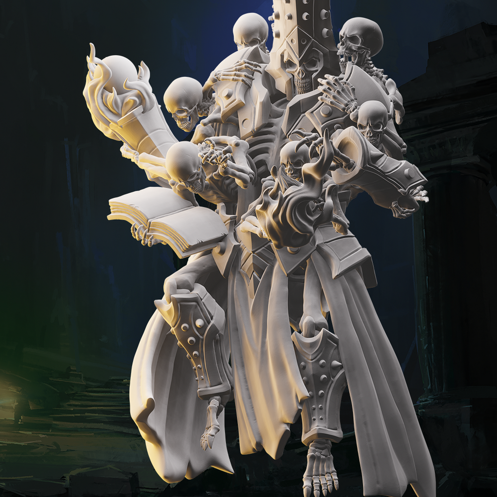 3D Printed Nafarrate Skeleton Wizard Skeletons Army 28mm 32mm D&D (Online Only)