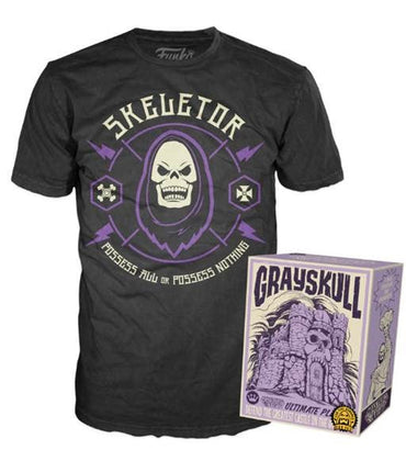 Skeletor (Grayskull Playset) /T-Shirt (L, Sealed) - Funko Shop Exclusive /500 made (Online Order Only)
