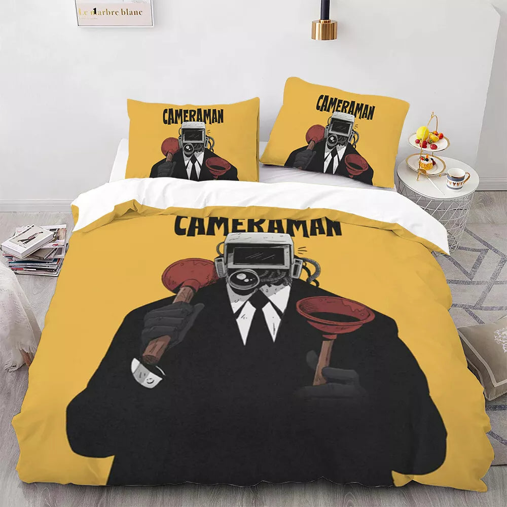 Skibidi Toilet Bedding Set Pattern Quilt Cover Without Filler (Online Order Only)