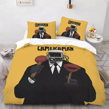 Skibidi Toilet Bedding Set Pattern Quilt Cover Without Filler (Online Order Only)