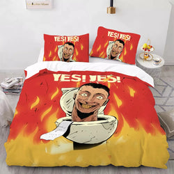 Skibidi Toilet Bedding Set Pattern Quilt Cover Without Filler (Online Order Only)