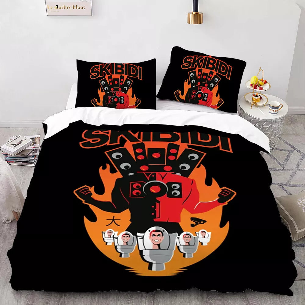 Skibidi Toilet Bedding Set Pattern Quilt Cover Without Filler (Online Order Only)