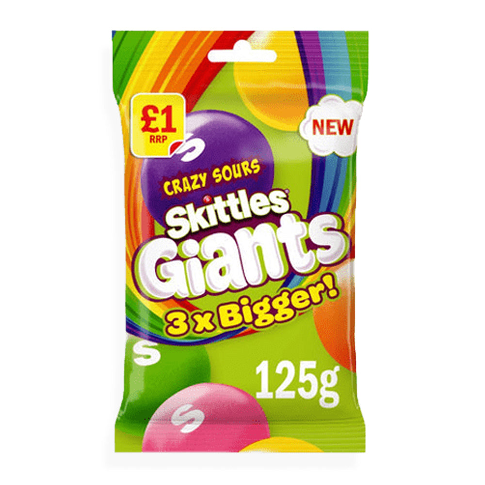 Skittles Giants Crazy Sours (116g) (UK) (ONLINE ORDER ONLY)