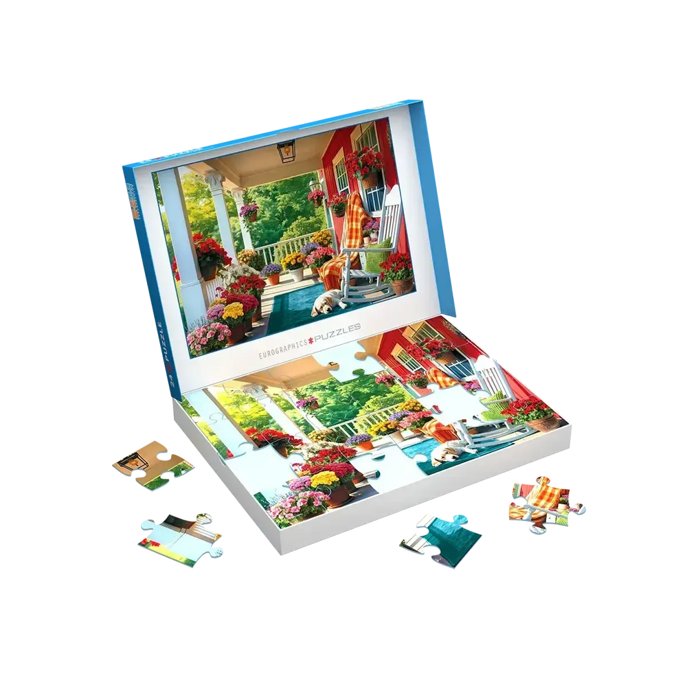 Sleeping on the Porch 24 Connecting Pieces Jigsaw Puzzle Eurographics