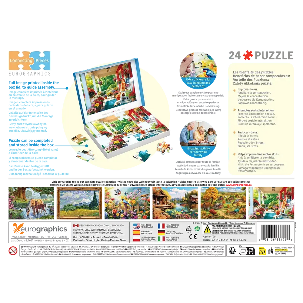 Sleeping on the Porch 24 Connecting Pieces Jigsaw Puzzle Eurographics