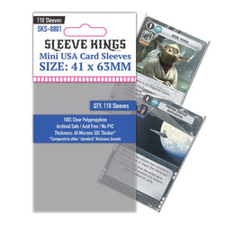 Sleeve Kings Mini USA Card Sleeves (41x63mm) - 110 Pack, -SKS-8801
