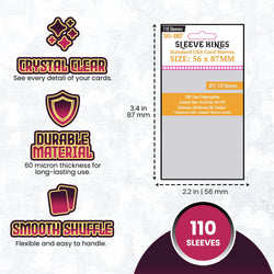 Sleeve Kings Standard USA Card Sleeves (56x87mm) - 110 Pack, SKS-8807