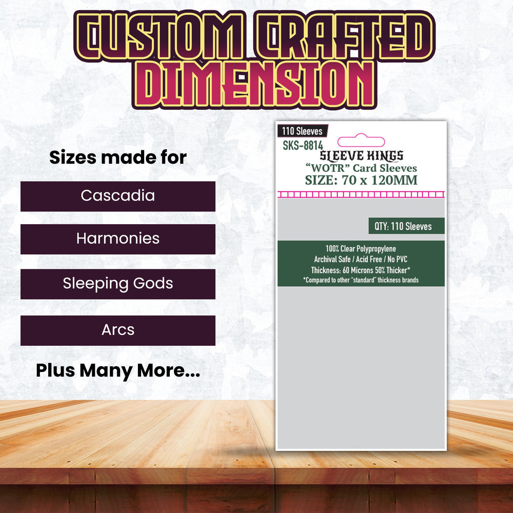 "WOTR" Card Sleeves (70x120mm) 110 Pack, 60 Micron, SKS-8814