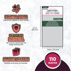 "Betrayal At House on the Hill" Compatible Sleeves (58x108mm) 110 Pack, 60 Micron, SKS-8822