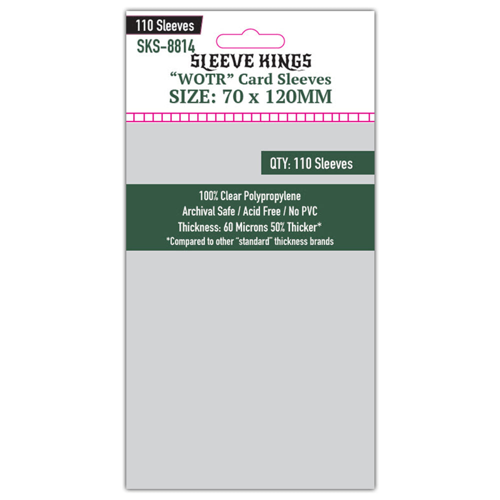 "WOTR" Card Sleeves (70x120mm) 110 Pack, 60 Micron, SKS-8814