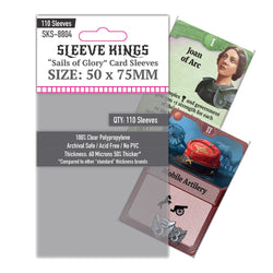 "Sails of Glory" Card Sleeves (50x75mm) 110 Pack, 60 Micron, SKS-8804