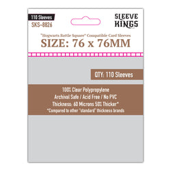 "Hogwarts Battle" Compatible Large Sleeves (76x76mm) 110 Pack, 60 Micron, SKS-8826