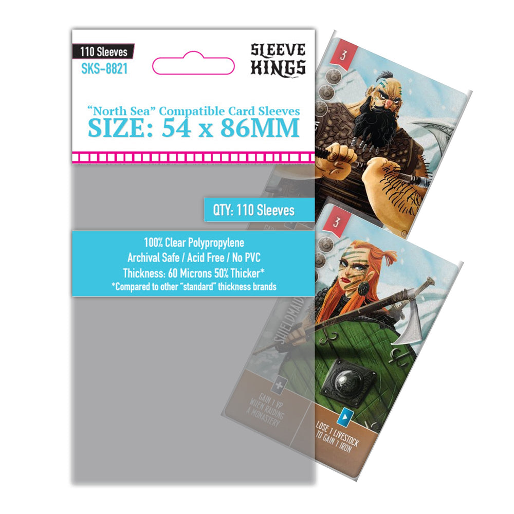 "North Sea / Garphill Games" Sleeves (54x86mm) -110 Pack, 60 Microns SKS-8821