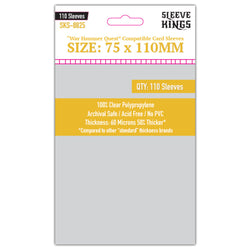 "War Hammer Quest" Compatible Sleeves (75x110mm) 110 Pack, 60 Micron, SKS-8825