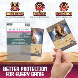 "Hogwarts Battle" Compatible Large Sleeves (76x102mm) 110 Pack, 60 Micron, SKS-8828