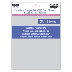 "Middara" Compatible 6XL Game Card Sleeves (127x153mm) 110 Pack, 60 Micron, SKS-8836
