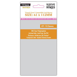 "French Tarot" Card Sleeves (61x112mm) 110 Pack, 60 Micron, SKS-8824