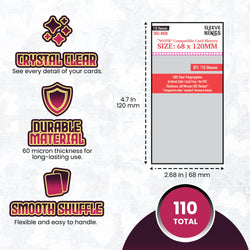 "WOTR" Compatible Sleeves (68x120mm) 110 Pack, 60 Micron, SKS-8830