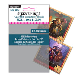 "Unsettled" Compatible Sleeves (110x110 MM) 110 Pack, 60 Microns, SKS-8843