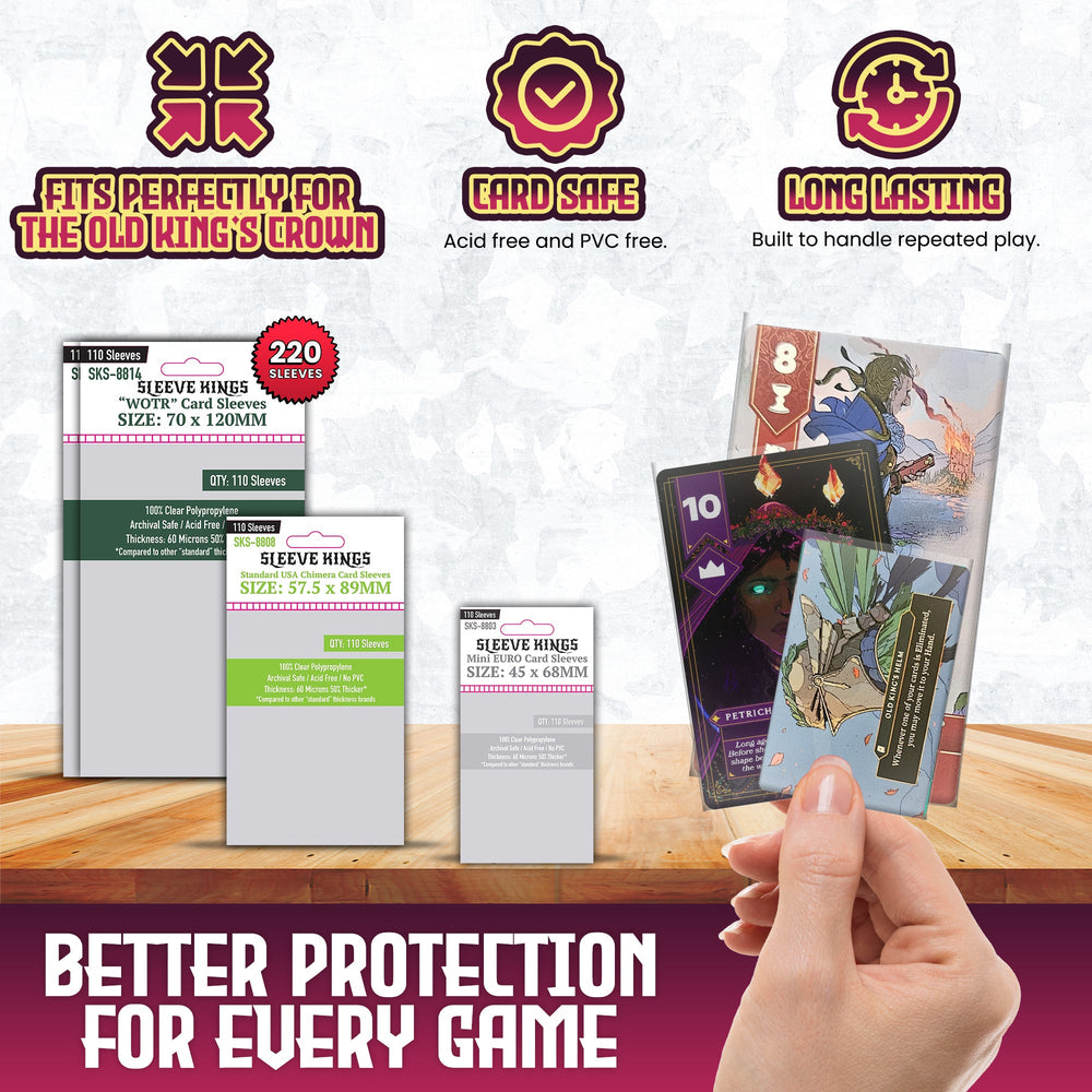"The Old King's Crown" Compatible Card Sleeve Bundle (8803 x 1, 8808 x 1, 8814 x 1)