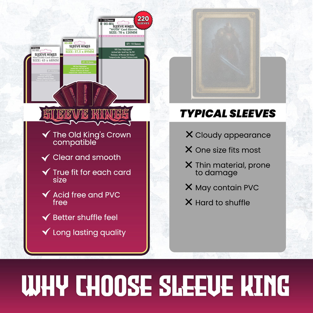 "The Old King's Crown" Compatible Card Sleeve Bundle (8803 x 1, 8808 x 1, 8814 x 1)