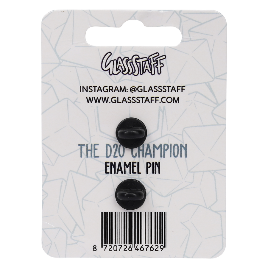 Enamel Pin: D20 Champion (ONLINE ORDER ONLY)