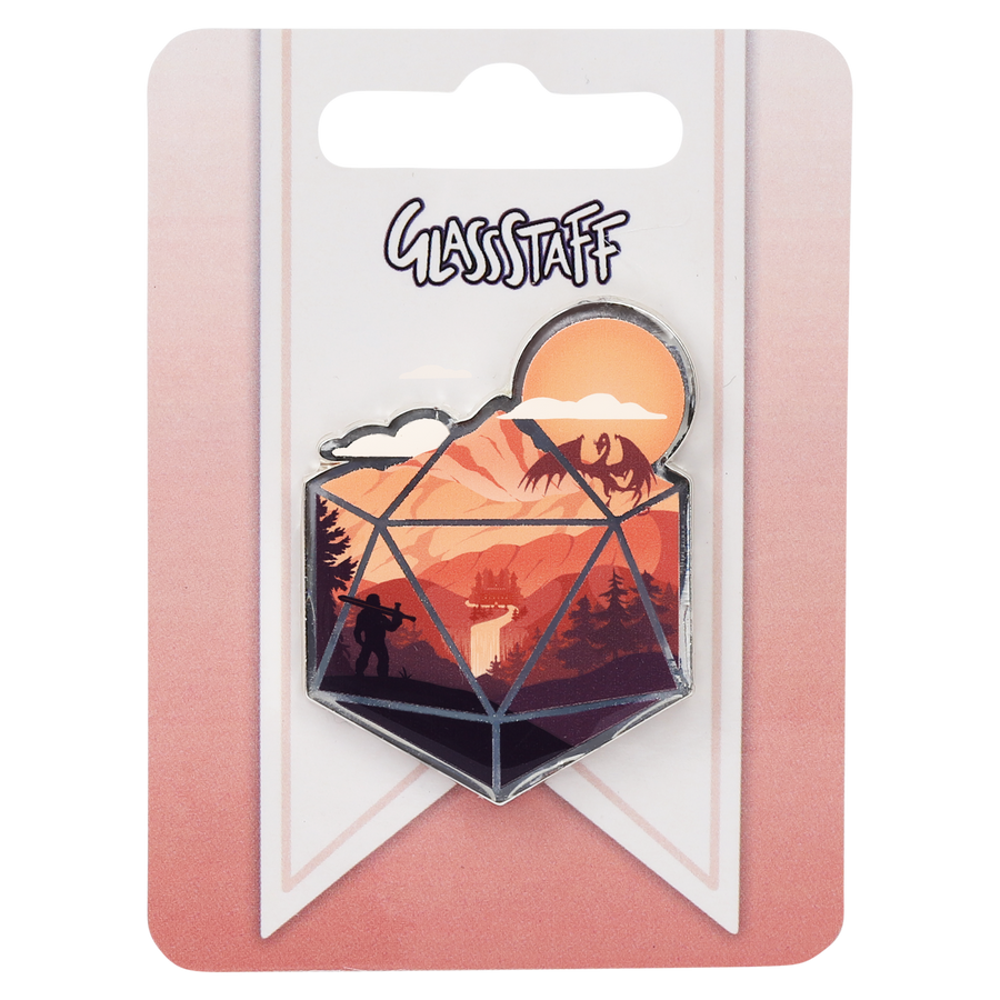 Enamel Pin: D20 Hero (ONLINE ORDER ONLY)