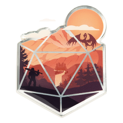 Enamel Pin: D20 Hero (ONLINE ORDER ONLY)