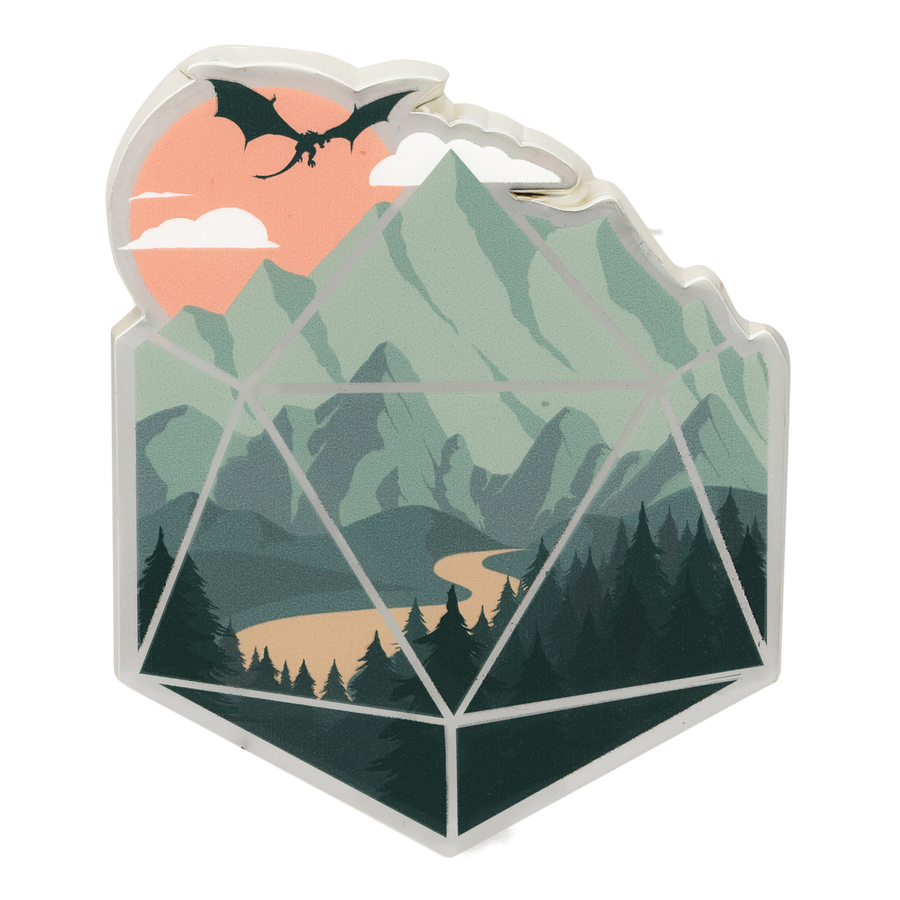 Enamel Pin: Scenic D20 (ONLINE ORDER ONLY)