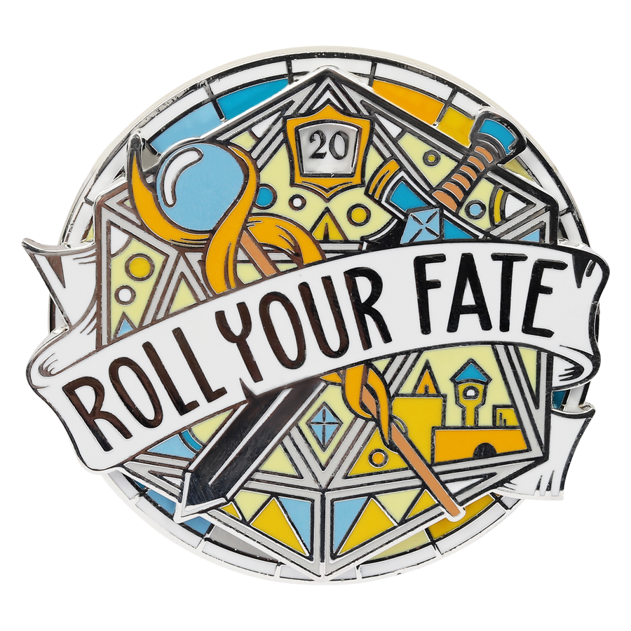 Enamel Pin: Roll Your Fate D20 Large Spinner (ONLINE ORDER ONLY)