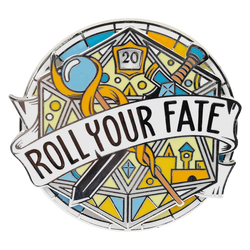 Enamel Pin: Roll Your Fate D20 Large Spinner (ONLINE ORDER ONLY)