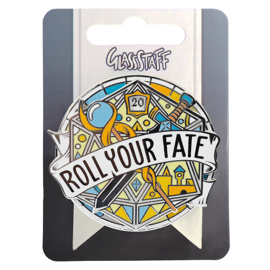 Enamel Pin: Roll Your Fate D20 Large Spinner (ONLINE ORDER ONLY)
