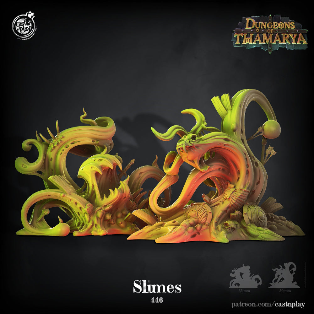 3D Printed Cast n Play Slimes Dungeons of Thamarya Set 28mm 32mm D&D (Online Only)