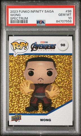 2023 UPPER DECK FUNKO POP MARVEL  WONG SPECTRUM #98  PSA 10 (Online Order Only)