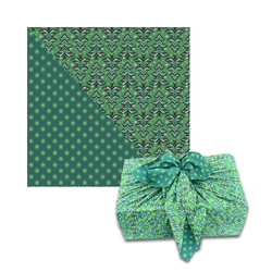 Small Reusable Cloth Furoshiki Gift Wrap | Christmas Trees & Stars (ONLINE ORDER ONLY)