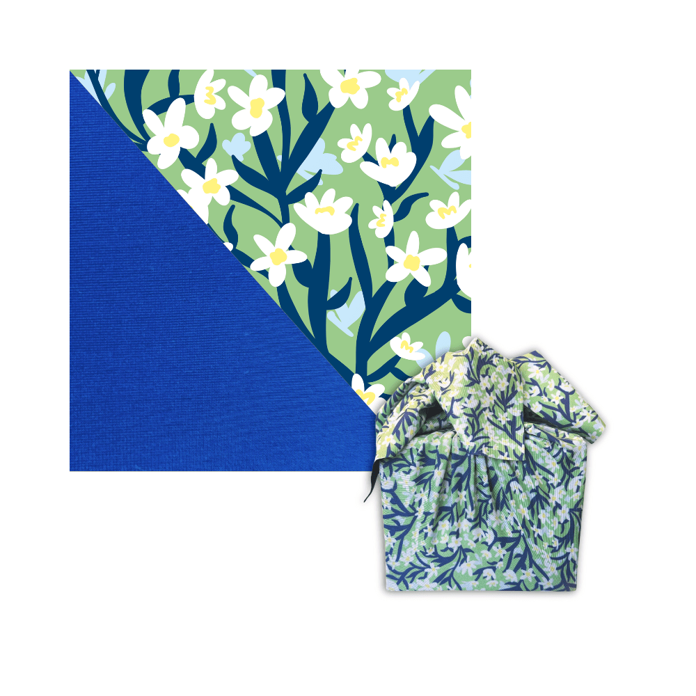 Small Reusable Furoshiki Cloth Gift Wrap | Spring Floral (ONLINE ORDER ONLY)