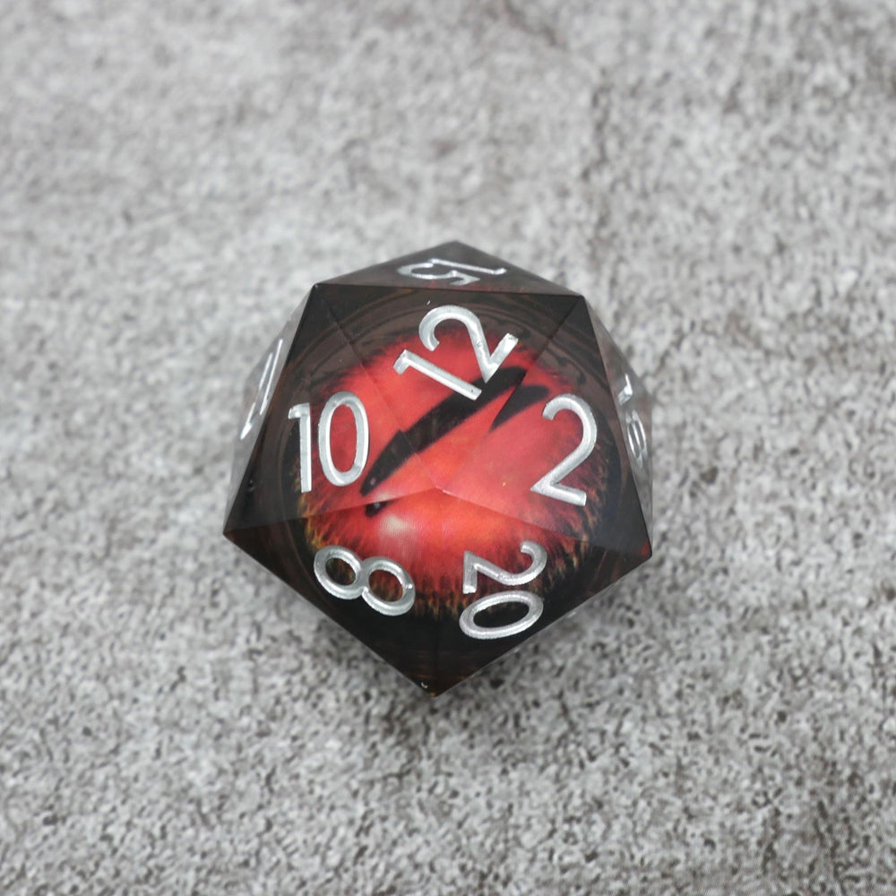 Smaug's Eye | Giant D20 Moving Eye DnD Dice | Acrylic RPG Gaming Dice (ONLINE ORDER ONLY)