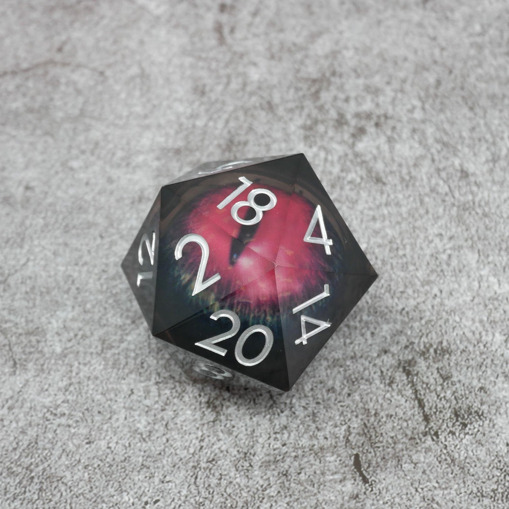 Smaug's Eye | Giant D20 Moving Eye DnD Dice | Acrylic RPG Gaming Dice (ONLINE ORDER ONLY)