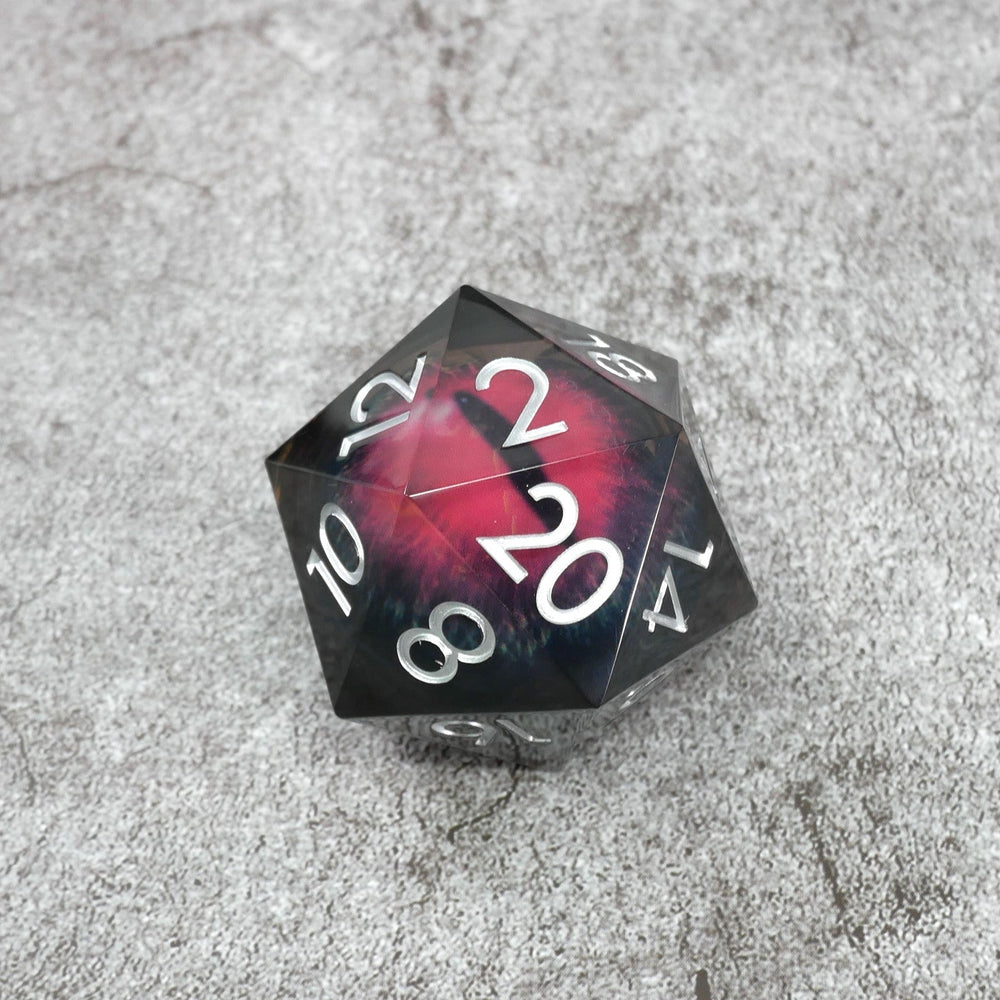 Smaug's Eye | Giant D20 Moving Eye DnD Dice | Acrylic RPG Gaming Dice (ONLINE ORDER ONLY)