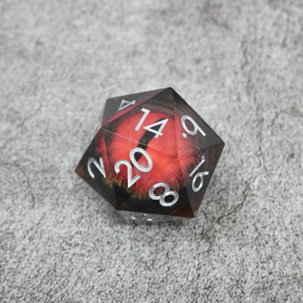 Smaug's Eye | Giant D20 Moving Eye DnD Dice | Acrylic RPG Gaming Dice (ONLINE ORDER ONLY)