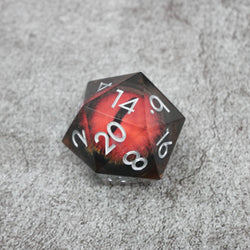 Smaug's Eye | Giant D20 Moving Eye DnD Dice | Acrylic RPG Gaming Dice (ONLINE ORDER ONLY)