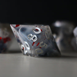 Smoke And Blood Handmade Resin DND Dice Set (ONLINE ORDER ONLY)