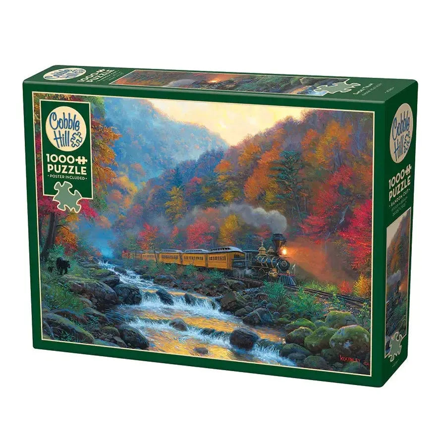 Smoky Train 1000 Piece Jigsaw Puzzle Cobble Hill