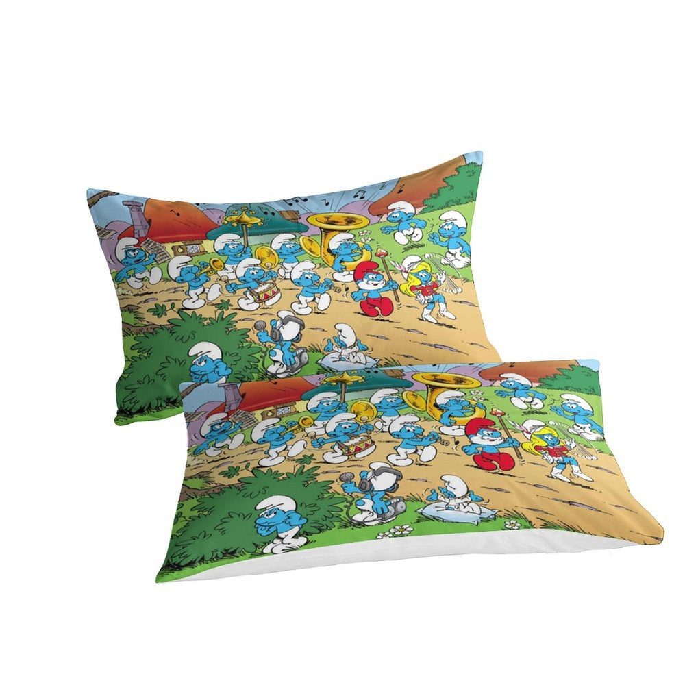 Smurfs Bedding Set Quilt Duvet Cover Without Filler (Online Order Only)