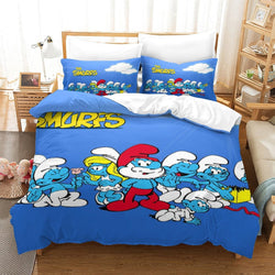 Smurfs Bedding Set Quilt Duvet Cover Without Filler (Online Order Only)