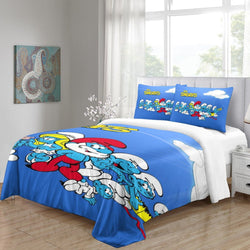 Smurfs Bedding Set Quilt Duvet Cover Without Filler (Online Order Only)