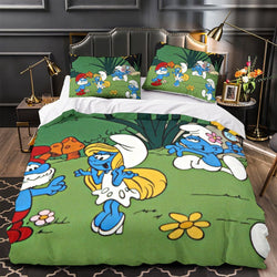 Smurfs Bedding Set Quilt Duvet Cover Without Filler (Online Order Only)