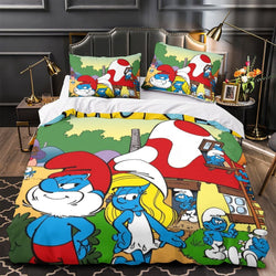 Smurfs Bedding Set Quilt Duvet Cover Without Filler (Online Order Only)