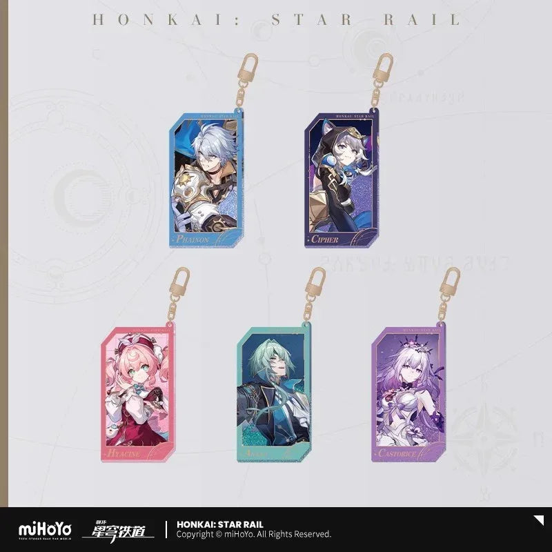 Honkai: Star Rail Invitation From The Stellar Series Glitter Quicksand Acrylic Keychain